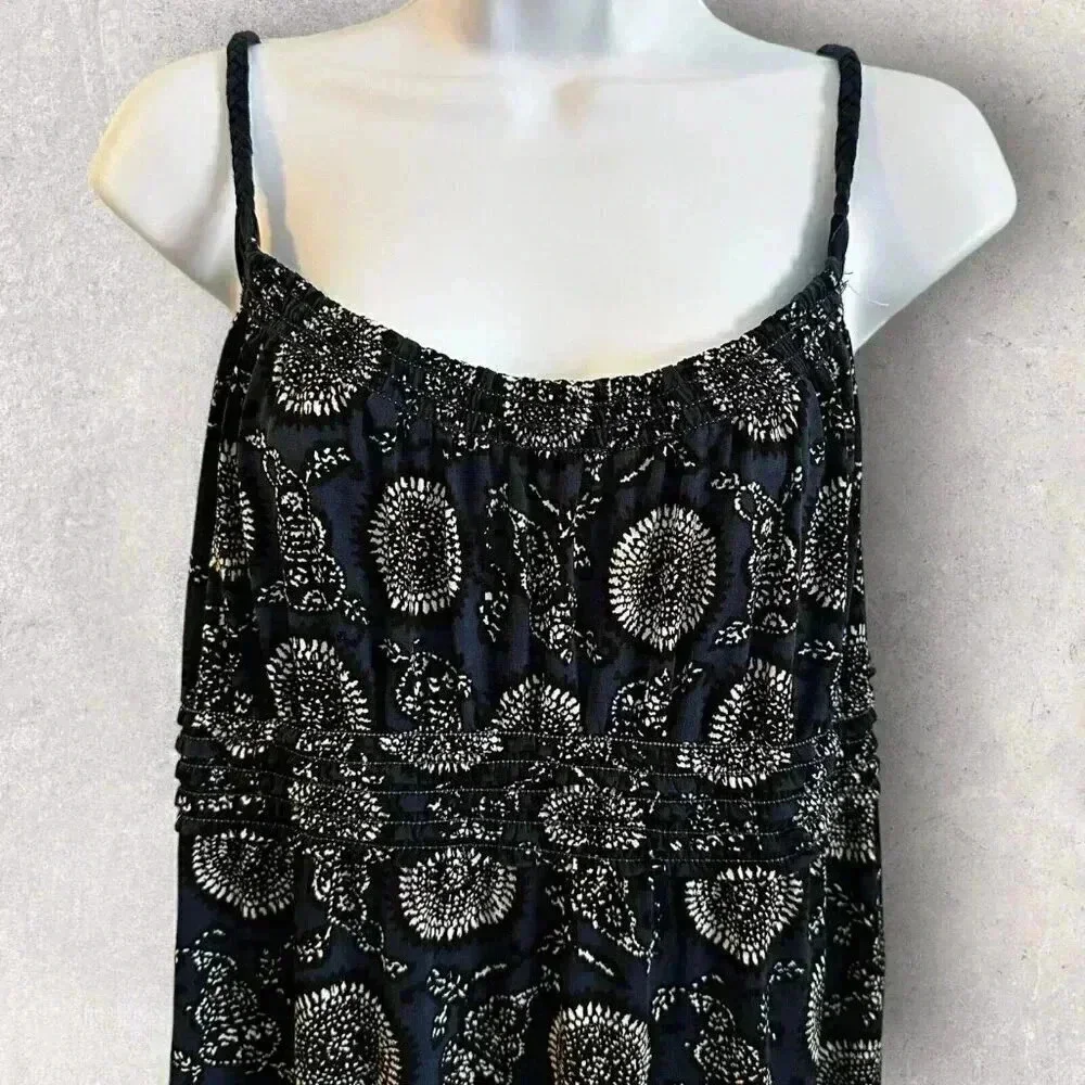 Max Studio dress Size Medium blue bandana print short sleeveless - Picture 4 of 11